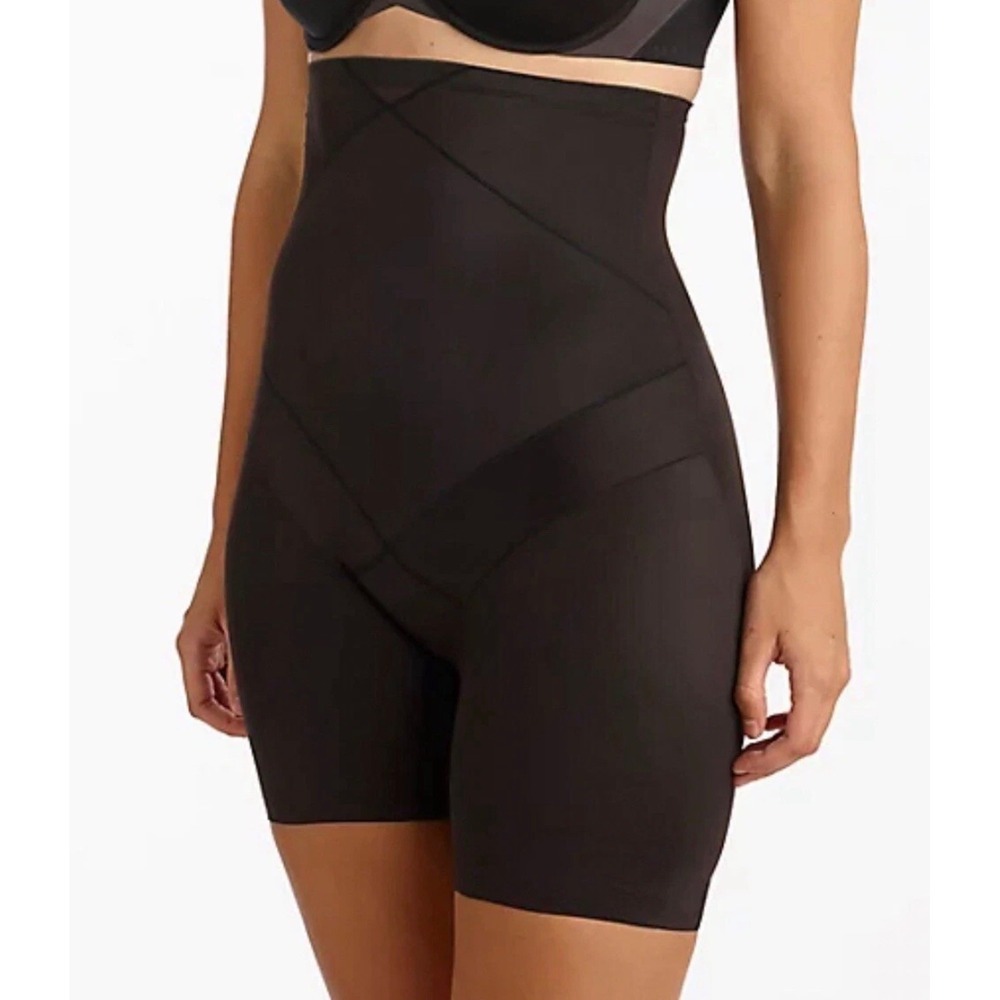 Miraclesuit Instant Tummy Tuck High-Waist Extra Firm Thigh Slimmer Black 2X B004